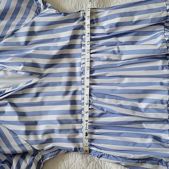 J. Crew Women's Tiered Popover Dress in Striped Cotton Poplin- Size S - Picture 11 of 15